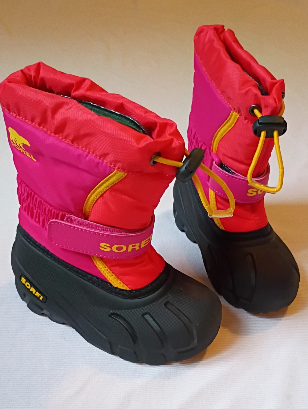 SOREL Kids' Pink and Red Winter Boots